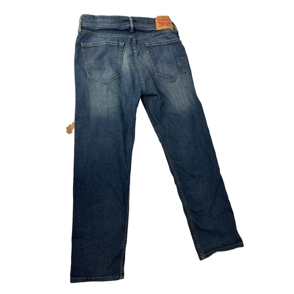 Levi's 505 Regular Fit Straight Leg Jeans Men 33 * 30 Medium Wash Grunge Zip Fly - Picture 1 of 10